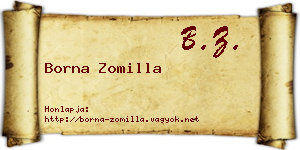 Borna Zomilla névjegykártya